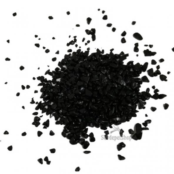 Akvaryum Siyah Renkli Çakıl 8-10mm 950grX10 lu Paket