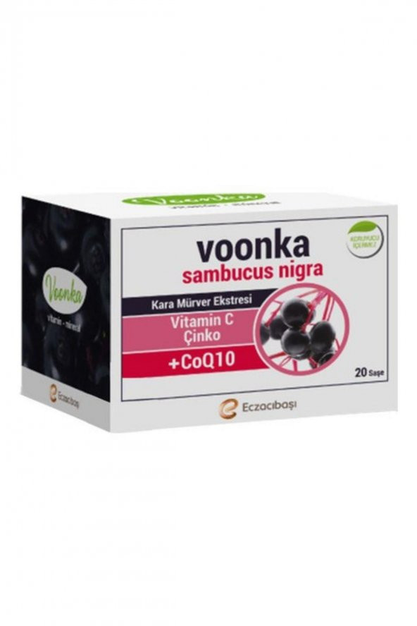 Voonka Sambucus Nigra Vitamin C , Çinko + Coq0 20 Şase