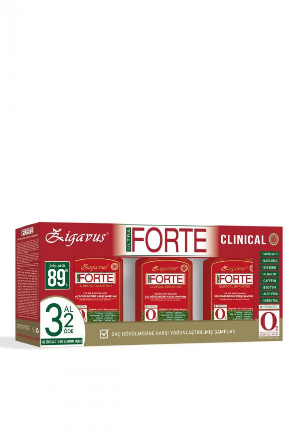 Zigavus Forte Ultra Clinical Dökülme Önleyici Şampuan -Kuru ve Normal Saçlar- 3 Al 2 Öde