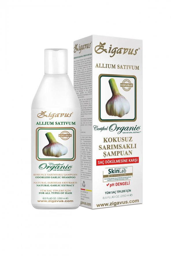 Zigavus Klasik Saç Dökülmelerine Karşı Kokusuz Sarımsaklı Şampuan 250 ml