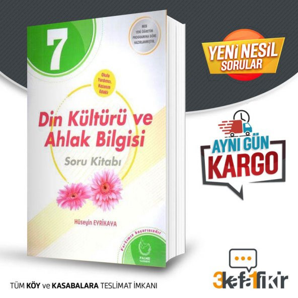 7. Sınıf Din Kültürü ve Ahlak Bilgisi Soru Kitabı Yeni 2019 Palme