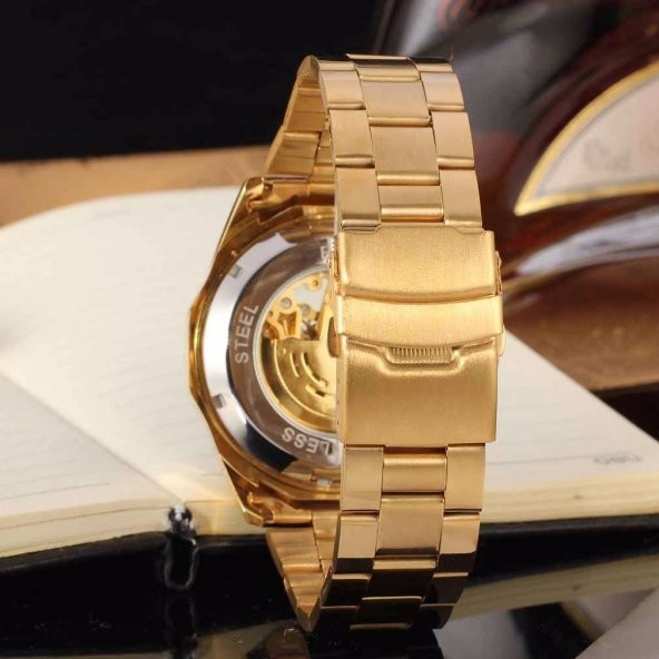 Forsining Çelik Tasarım Otomatik Erkek Kol Saati Tourbillon Saat - 7