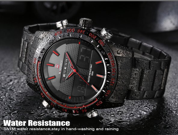 Skmei Lüks Tasarım Dual Time Çelik Erkek Kol Saati YDN117 - 6