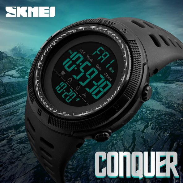 Skmei 1251 Su Geçirmez Sporcu Erkek Kol Saati Dijital Işıklı Saat - 11