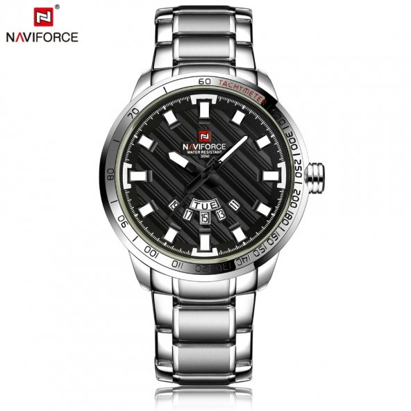 NaviForce Lüks Tasarım Çelik Saat Spor Erkek Kol Saati NF9093 - 5