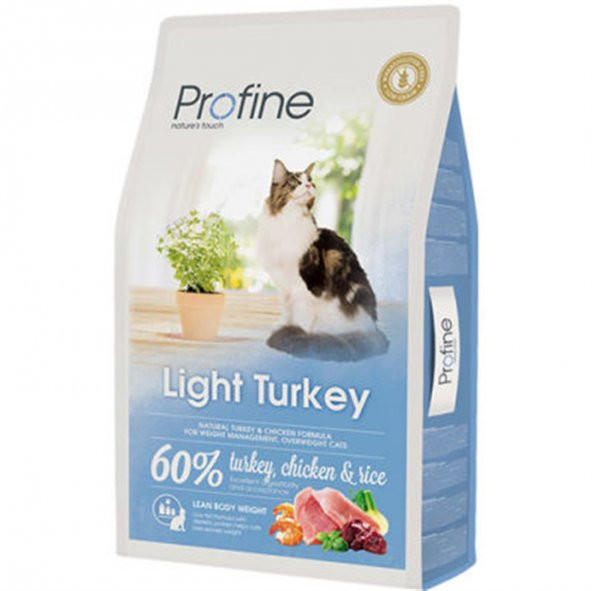 Profine Light Turkey Düşük Kalorili Hindi Etli Kedi Maması 2 Kg