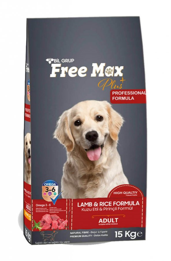 Free Max Adult Lamb Kuzu Etli Yetişkin Köpek Maması 15 Kg