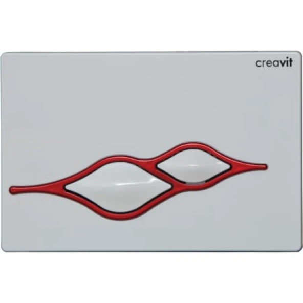 Creavit Beyaz-Kırmızı Rezervuar Kumanda Paneli Buton GP1001.01 Ufo