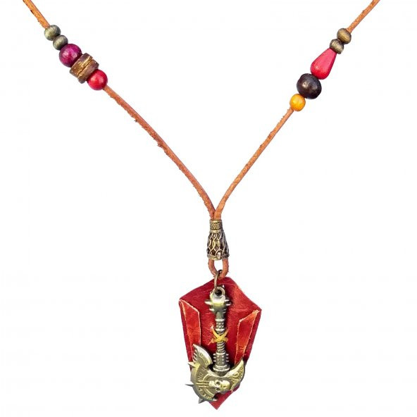 Hell Axe Unisex Deri Kolye - 5