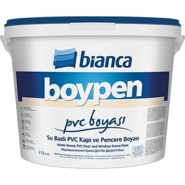 Bianca Boypen P.V.C. Boyası Beyaz 2.5LT