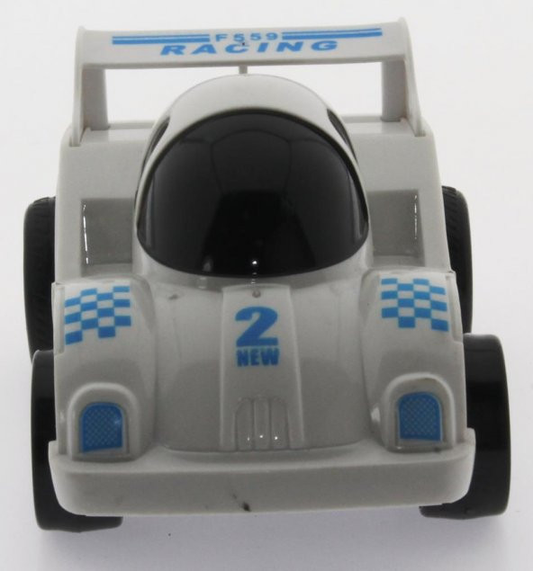 Sürtmeli Kırılmaz Beyaz Yarış Arabası F559 - 2