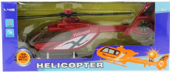 Kırmızı Plastik Helikopter  Mk1009S