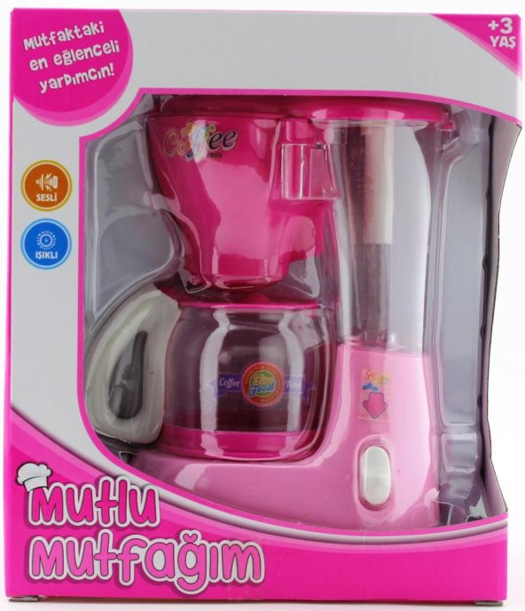 Mutlu Mutfağım Mini Kahve Makinası Koyu Pembe 0037 - 5