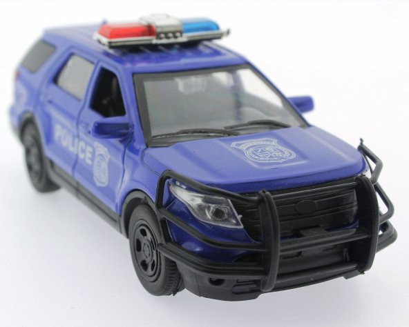 Çek Bırak Mavi Metal Polis Aracı Sl6600-1B