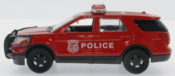 Çek Bırak Kırmızı Metal Polis Aracı Sl6600-1B