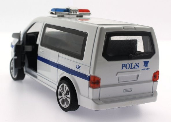 Çek Bırak Kırılmaz Metal Polis Arabası 6632-19M