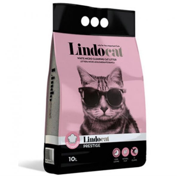 LindoCat Hijyenik hızlı Topaklaşan Baby Powder Kalın Taneli Kedi