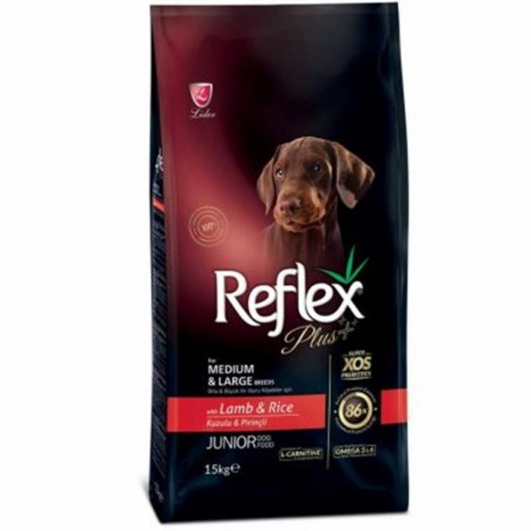 Reflex Plus Puppy Lamb Kuzulu Orta ve Büyük Irk Yavru Köpek Mamas