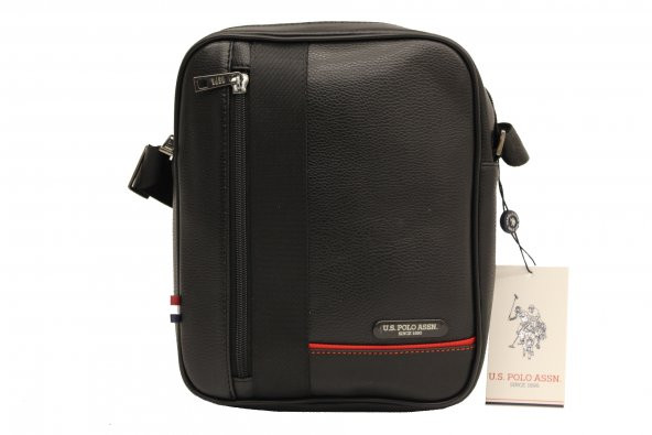 Plevr 8419-S  Us Polo Assn Siyah Suni Deri Omuz Askılı Portföy Çantası - 2
