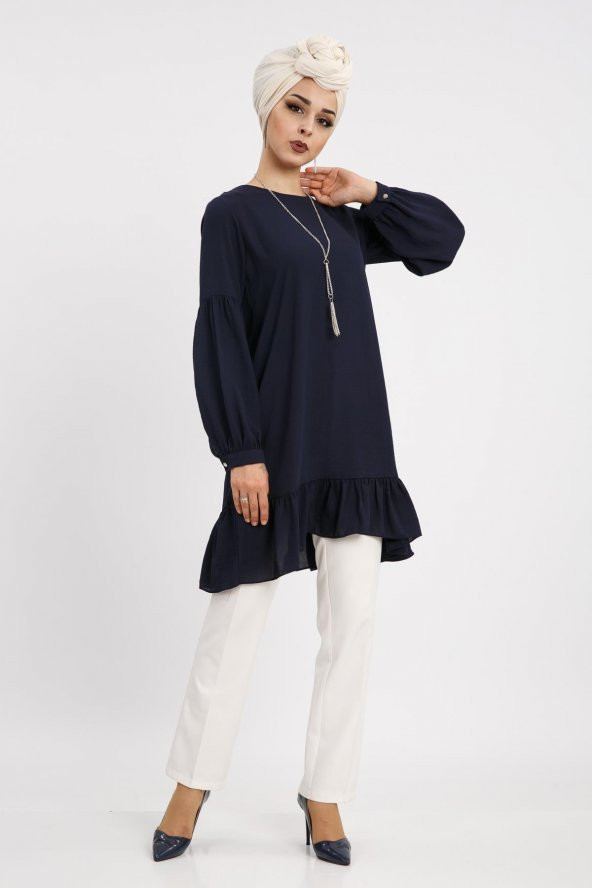 LOREEN KADIN LACİVERT TUNİK -20148 - 3