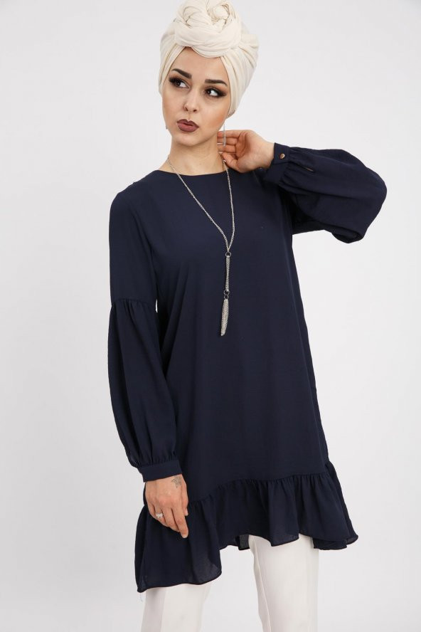 LOREEN KADIN LACİVERT TUNİK -20148 - 4