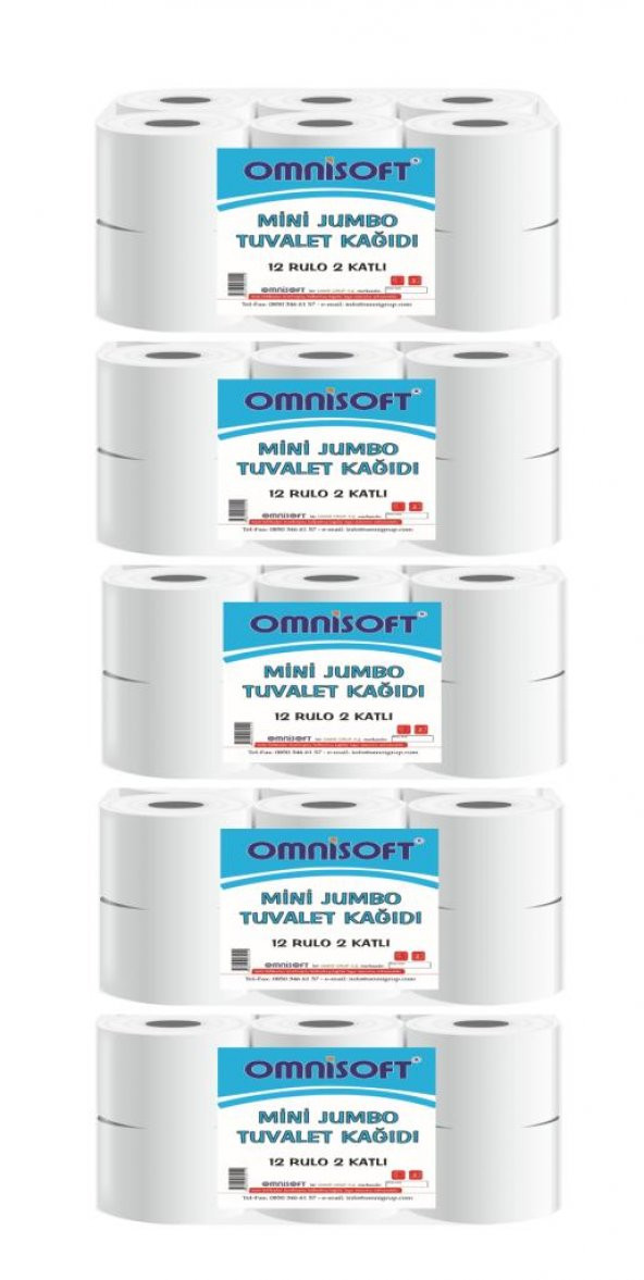 Omnisoft 5 Koli Mini Jumbo Tuvalet Kağıdı 60 Rulo - 2
