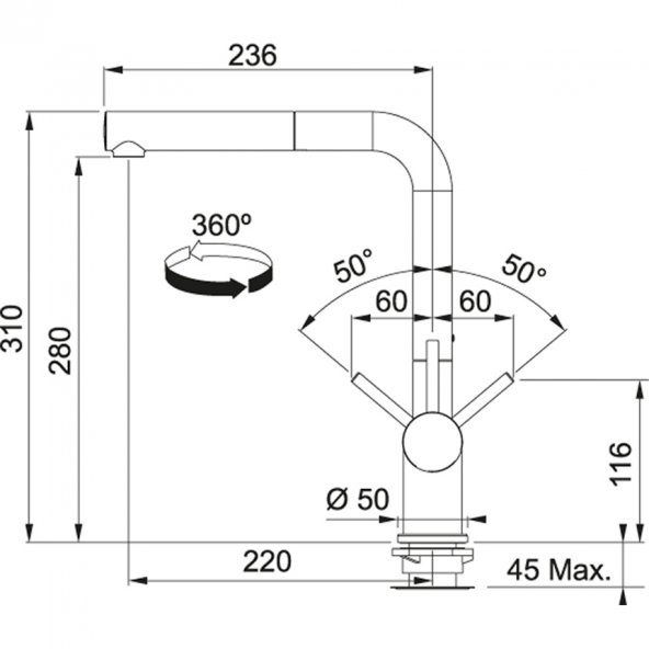 Franke Active Plus Spiralli Krom Armatür - 2