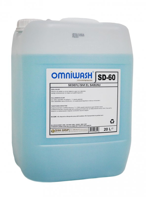 Omniwash SD-60 20 Litre Sıvı El Sabunu Nemlendiricili