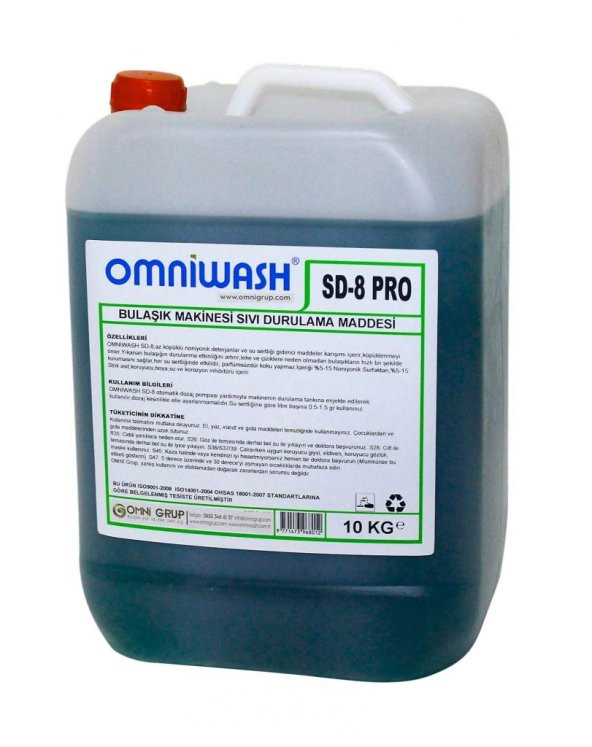 Omniwash SD-8 Pro 10 lt Endüstriyel Bulaşık Makinesi Parlatıcısı