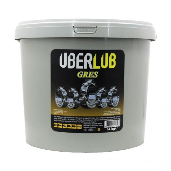 Uberlub Excell Süper Gres - Lityum Sabunlu Beyaz Gres 14 Kg