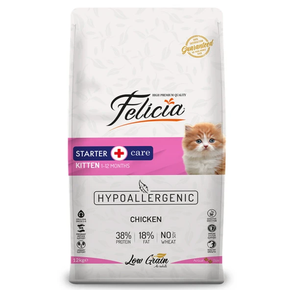 Felicia Az Tahıllı 12 Kg Kitten Yavru Tavuklu Hypoallergenic Kedi Maması - 4