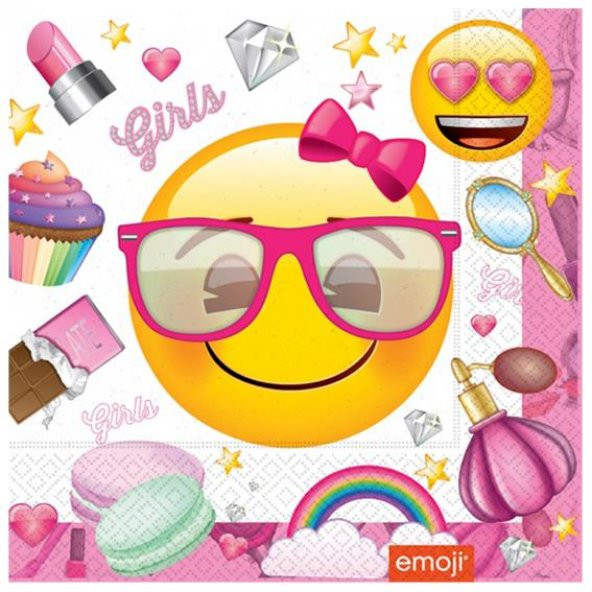 Süslü Emoji Kağıt Peçete 33x33 cm 20li