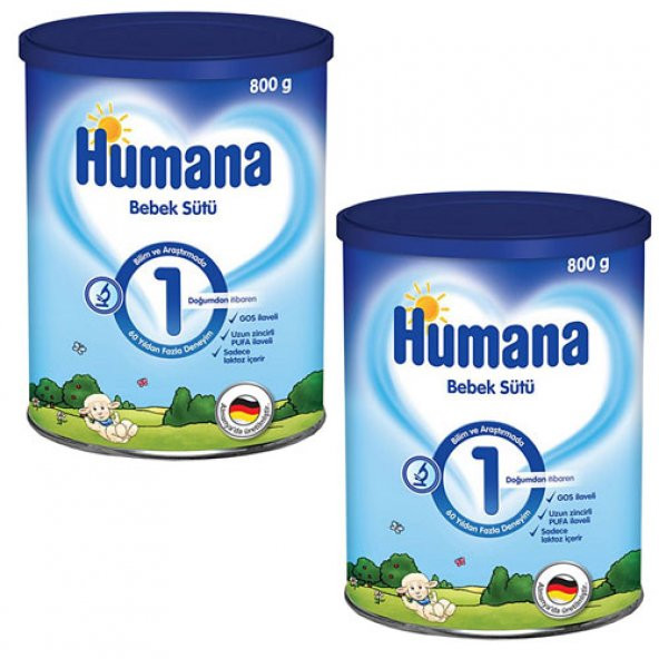Humana 1 Bebek Sütü 800 Gr 2 Adet