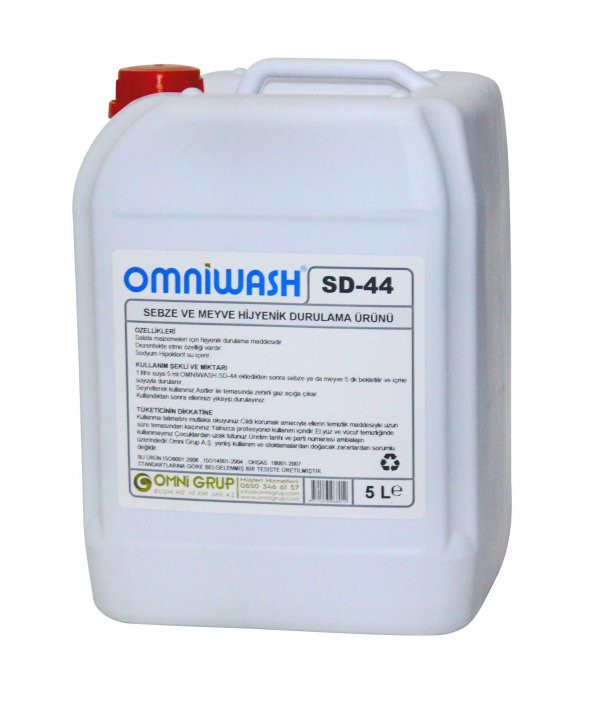 Omniwash SD-44 Sebze ve Meyve Hijyenik Durulama Ürünü 5000ml