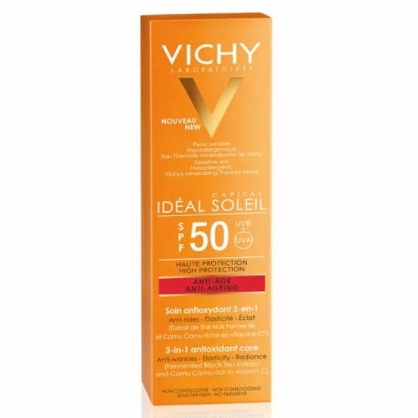 Vichy Capital Ideal Soleil SPF50 Anti Age 3-in-1 Antioxidant Care Cream 50ml