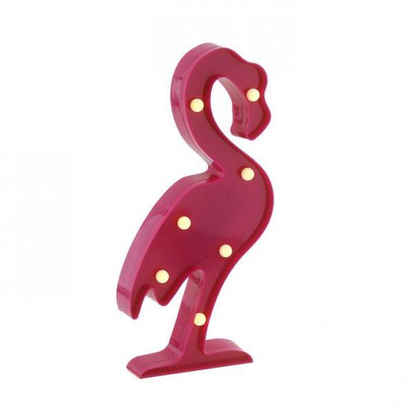 30cm Led Işıklı Plastik Flamingo Gece Lambası - 2