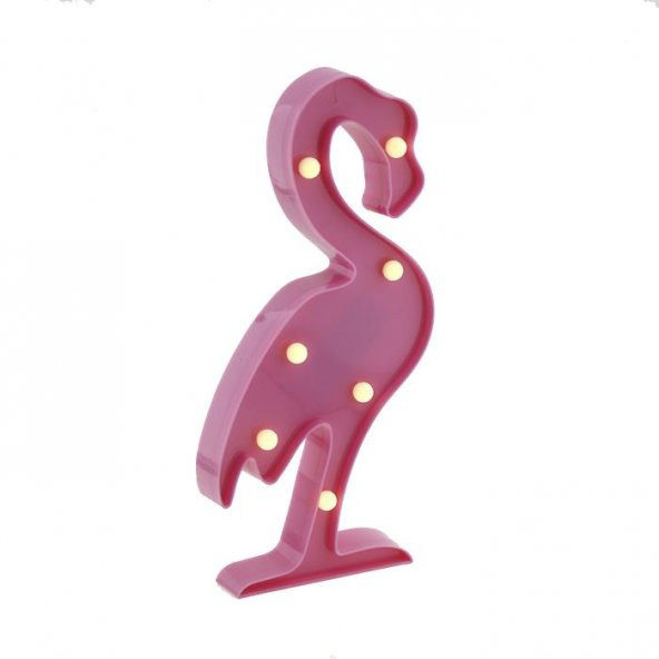 30cm Led Işıklı Plastik Flamingo Gece Lambası - 3