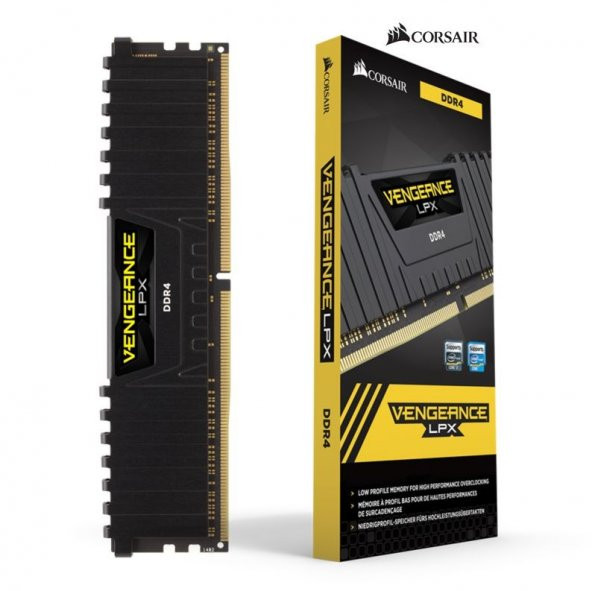 Corsair Vengeance LPX 8GB 3000MHz DDR4 CMK8GX4M1D3000C16 Soğutuculu Bellek (Siyah)