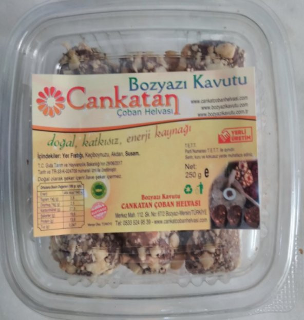 Cankat Coban Helvası & Bozyazı Kavutu 250 Gr Karışık Plastik Paket ( KeçiBoynuzlu, Şekersiz, Glutensiz, Doğal, Yerfıstığı Helvası) - 1
