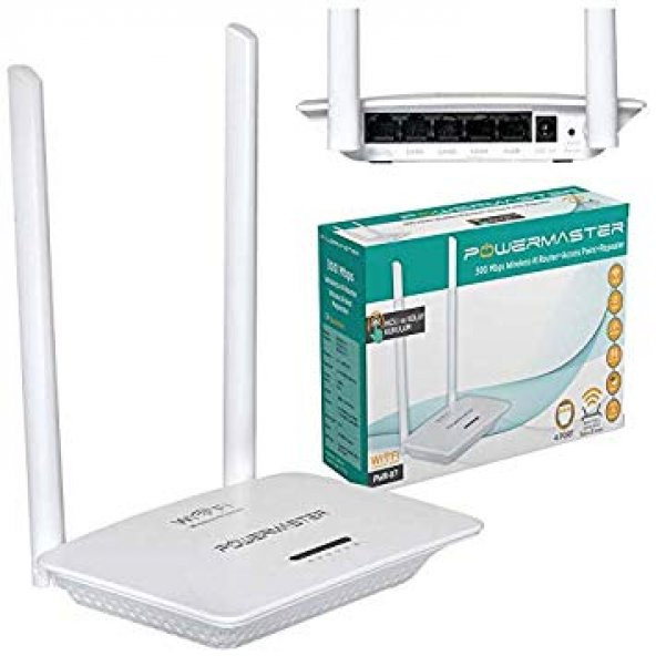POWERMASTER PWR-07 300 MBPS wireless + N ROUTER + ACCESS POİNT +