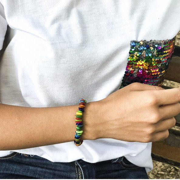 Doğal Taş Mat Gökkuşağı Bileklik ’Rainbow’ - 3