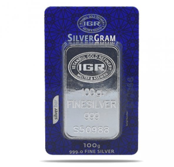 100 gr İAR Gram Külçe Gümüş