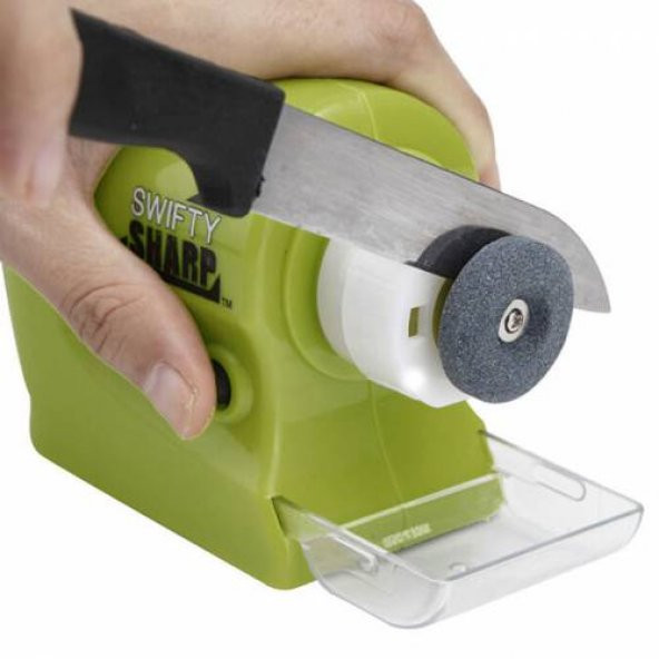 Otomatik Pilli Bıçak Bileme Aleti Swifty Sharp Çok Amaçlı Oto Bileyici Pilli Makas Çakı Makinesi