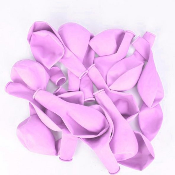 100 lü Adet Mor Soft Makaron Balon, Mat Pastel Balon Parti Süsü - 2