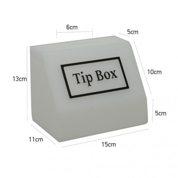 Tip Box Buzlu Küçük Boy(15x13x11 cm)- Bağış Kutusu