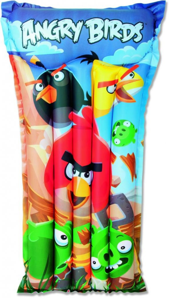 Bestway Angry Birds Çocuklar İçin Deniz Yatağı 47"x24" Child Air Mat (96104B)