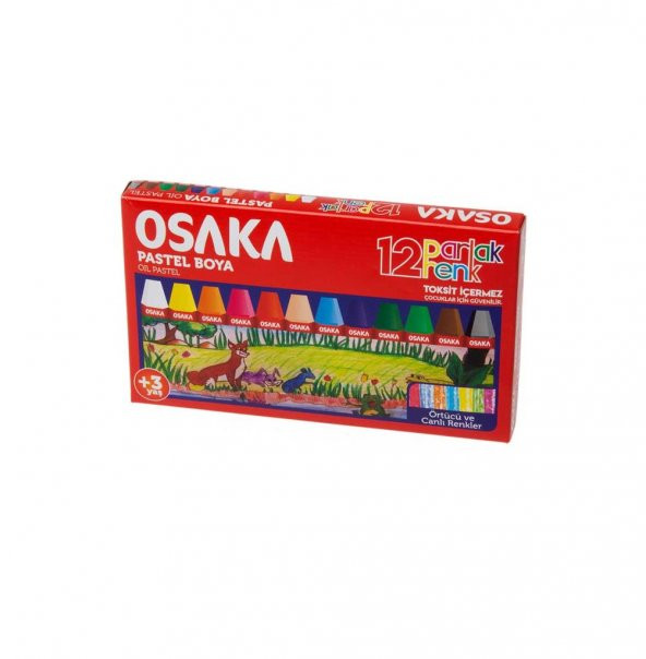 Osaka 12 Renk Pastel Boya 12 li
