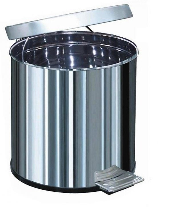 Arı Metal 1050 Pedallı Çöp Kova 40lt Su Sızdırmaz Paslanmaz Çelik