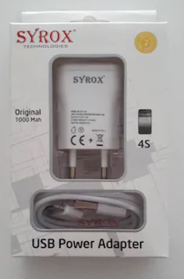 SYROX 1.0 A Iphone 4/4S Şarj Aleti
