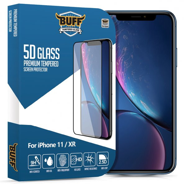 Buff iPhone 11 / XR 5D Glass Ekran Koruyucu
